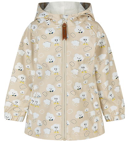 Sterntaler Regnjakke - Beige/Skyer