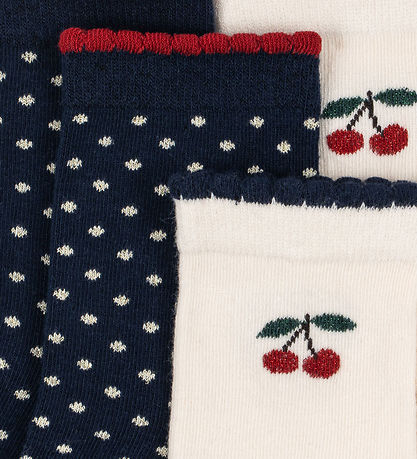 Konges Sløjd Strømper - 2-pak - Cherry Dot - Cherry Mix
