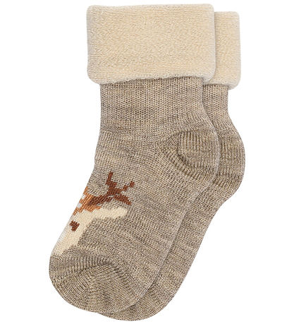 MP Strømper - Uld - Ollie - Light Brown Melange