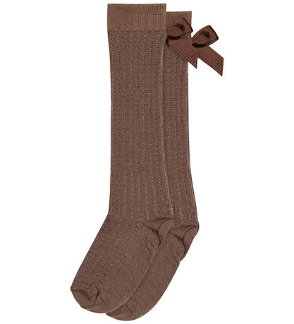 MP Knæstrømper m. Sløjfe - Uld - Vita - Brown Sienna