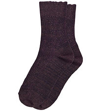 MP Strømper - Bambus - Celosia Glitter - Dark Purple