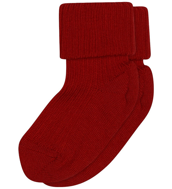 MP Strømper - Uld - Rib - Karanda Red