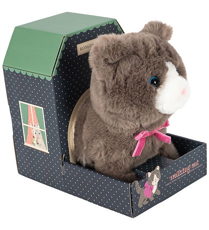 Konges Sløjd Bamse - Walking Cat - 18,5 cm - Grey