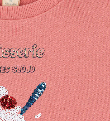 Konges Sløjd Sweatshirt - Lou - Peach Blossom m. Pailletter