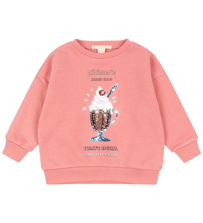 Konges Sløjd Sweatshirt - Lou - Peach Blossom m. Pailletter