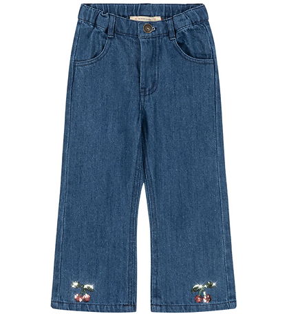 Konges Sløjd Jeans - Elba Flare - Denim Blue m. Pailletter
