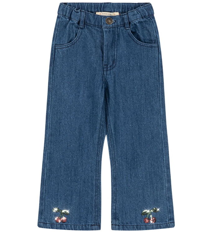 Konges Sløjd Jeans - Elba Flare - Denim Blue m. Pailletter