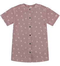 Minymo Jeansklänning - Twill - Fawn m. Hearts
