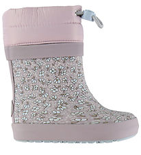 Wheat Termostøvler - Barefood - Rubber - Lilac Blue Flowers