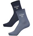 Hummel Strømper - Uld - 2-pak - HmlJR - Ombre Blue/Flint Stone