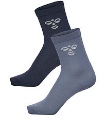Hummel Strømper - Uld - 2-pak - HmlJR - Ombre Blue/Flint Stone