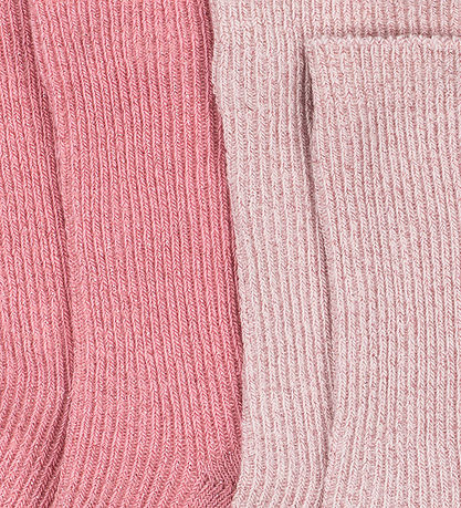 Konges Sløjd Strømper - 2-pak - Rib - Rose Mix m. Glitter