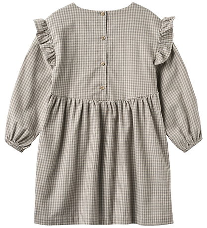 Wheat Kjole - Gro - Greybrown Check