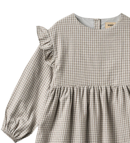 Wheat Kjole - Gro - Greybrown Check