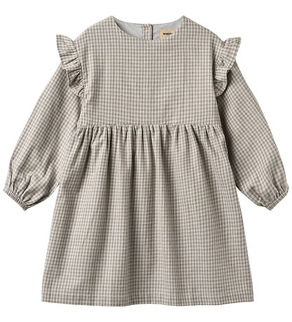 Wheat Kjole - Gro - Greybrown Check