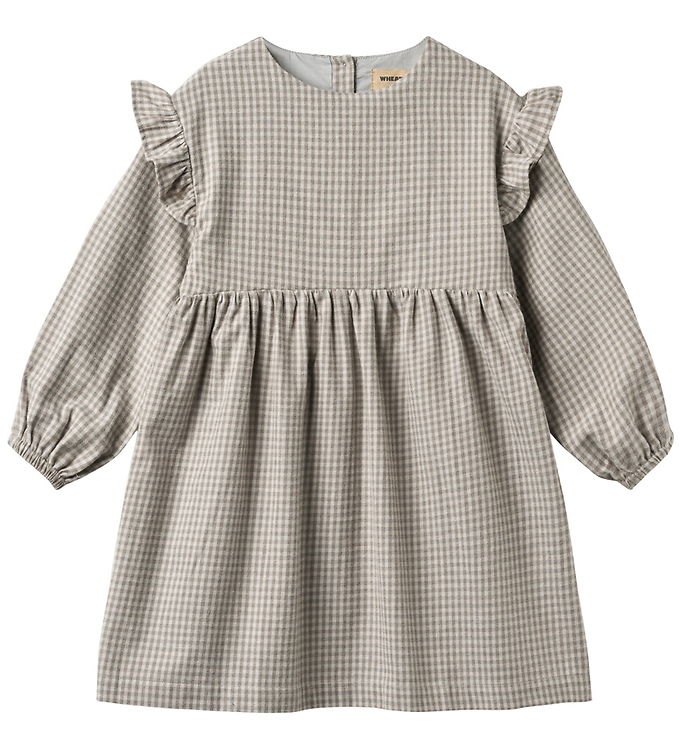 Wheat Kjole - Gro - Greybrown Check