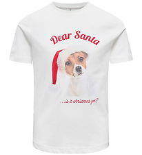 Kids Only T-shirt - KogAnimal - Cloud Dancer/Dear Santa