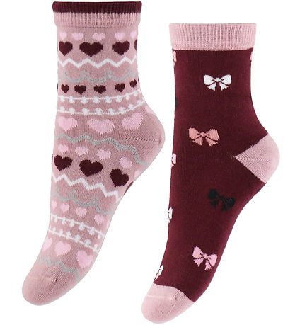 Kids Only Strømper - KogChristmas - 5-pak - Carbernet/Multi