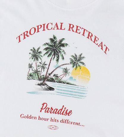 Jack & Jones T-shirt - JorVintage - Bright White/W. Tropical