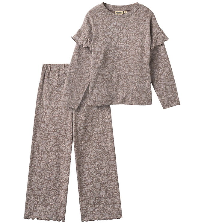 Wheat Bluse & Bukser - Set - Belinda - Purple Plum Paisley
