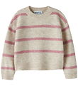 Name it Sweatshirt - Strik - NmfOlenska - Peyote Melange/Lilas