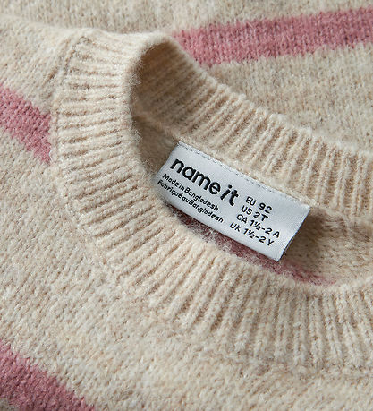 Name it Sweatshirt - Strik - NmfOlenska - Peyote Melange/Lilas