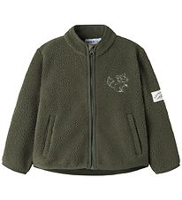 Name it Fleecejakke - NmmOwe - Olive Night