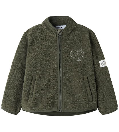 Name it Fleecejakke - NmmOwe - Olive Night