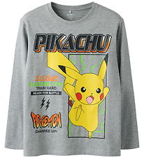 Name it Bluse - NkmSyx - Pokemon - Grey Melange