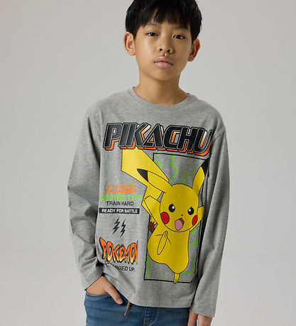Name it Bluse - NkmSyx - Pokemon - Grey Melange