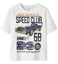 Name it T-shirt - NkmSiddi - Hotwheels - Bright White