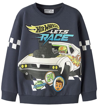 Name it Sweatshirt - NmmSloan - Hotwheels - Ombre Blue/Melnang