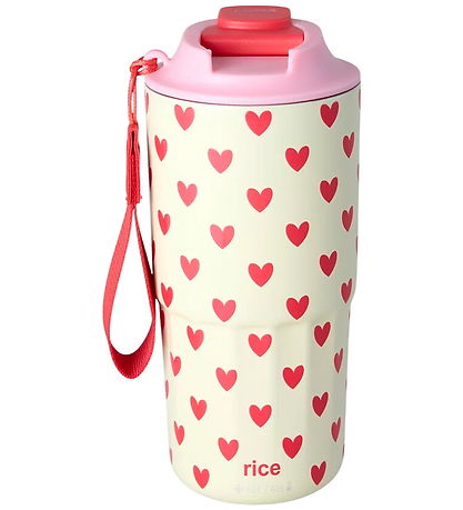 Rice Termokop - 550 ml - Creme Hearts Print
