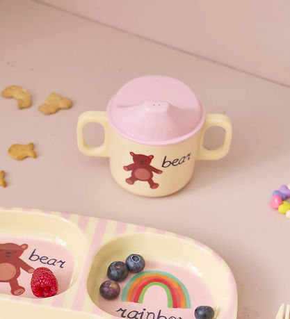 Rice Spisesæt - Melamin - 4 dele - Pink ABC