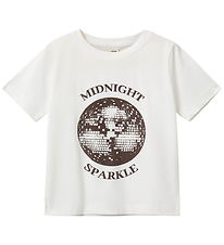 Sofie Schnoor T-shirt - Luna - Brilliant White m. Print