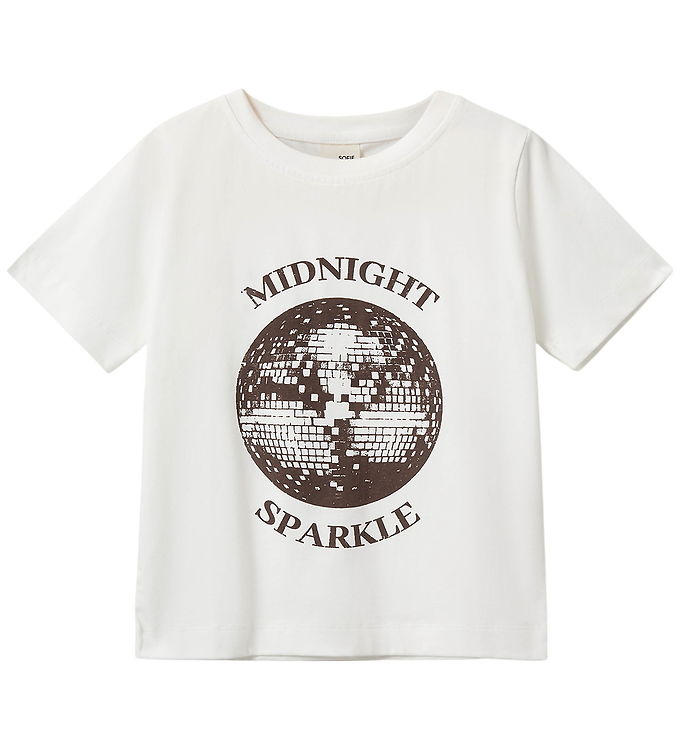 Sofie Schnoor T-shirt - Luna - Brilliant White m. Print