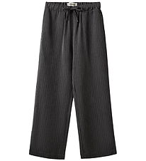 Sofie Schnoor Bukser - NolaSy - Dark Grey Med Striber