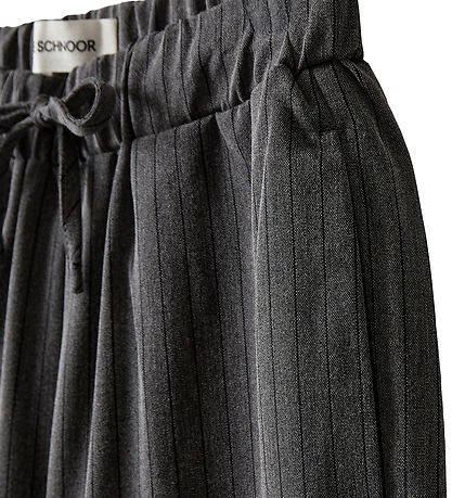 Sofie Schnoor Bukser - NolaSy - Dark Grey Med Striber