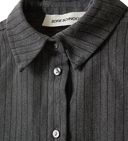 Sofie Schnoor Skjorte - KaliaSy - Dark Grey m. Striber