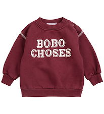 Bobo Choses Sweatshirt - Embossed - Burgundy Red m. Logo