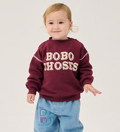 Bobo Choses Sweatshirt - Embossed - Burgundy Red m. Logo
