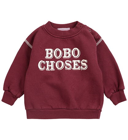 Bobo Choses Sweatshirt - Embossed - Burgundy Red m. Logo