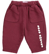 Bobo Choses Sweatpants - Bolder - Burgundy Red m. Logo