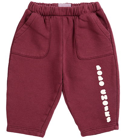 Bobo Choses Sweatpants - Bolder - Burgundy Red m. Logo