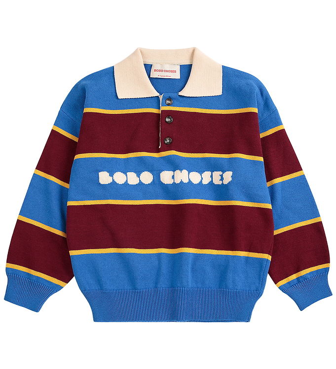Bobo Choses Polobluse - Strik - Bolder - Multicolor m. Logo