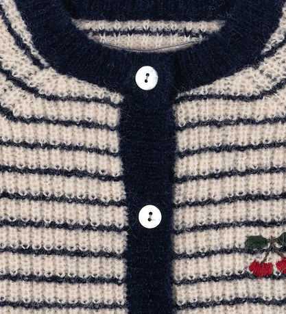 Konges Sløjd Cardigan - Uld - Barli - Navy Stripe