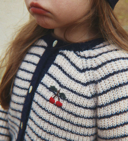 Konges Sløjd Cardigan - Uld - Barli - Navy Stripe