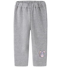Name It Sweatpants - NmfVenus - Grey Melange/Mouse