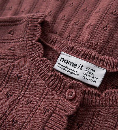 Name It Cardigan - Strik - NbfOxenia - Wild Ginger