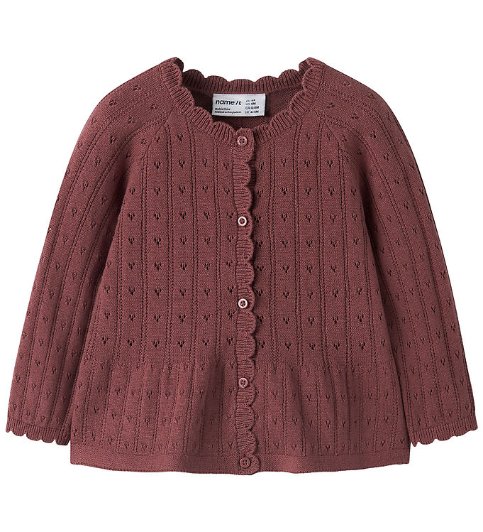 Name It Cardigan - Strik - NbfOxenia - Wild Ginger